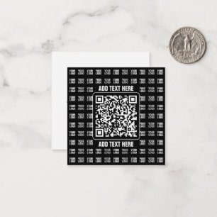 Cartão De Notas Código QR promocional (editável) mais padrão de lo