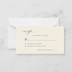 Cartão De Notas código QR simples preto e marfim RSVP casamento