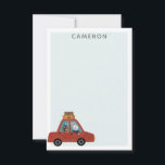 Cartão De Notas Coelho Viagem de Carro de Natal Personalizado<br><div class="desc">Celebrar as férias com esta adorável design com um coelho bonito viajando num carro festivo para o Natal. Personalize-o com o seu nome para adicionar um toque especial ao seu decoro ou presentes de férias. Perfeito para aqueles que amam designs caprichosos, festivos, este belo coelho num carro é certamente para...</div>