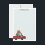 Cartão De Notas Coelho Viagem de Carro de Natal Personalizado<br><div class="desc">Celebrar as férias com esta adorável design com um coelho bonito viajando num carro festivo para o Natal. Personalize-o com o seu nome para adicionar um toque especial ao seu decoro ou presentes de férias. Perfeito para aqueles que amam designs caprichosos, festivos, este belo coelho num carro é certamente para...</div>
