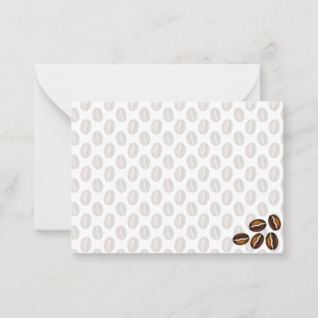 Cartão De Notas Coffee Beans Blank Note Card (Frente)