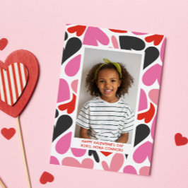 CARTÃO DE NOTAS COLAGEM DE CORAÇÕES DE AMOR FOTO SALA DE AULA DIA 