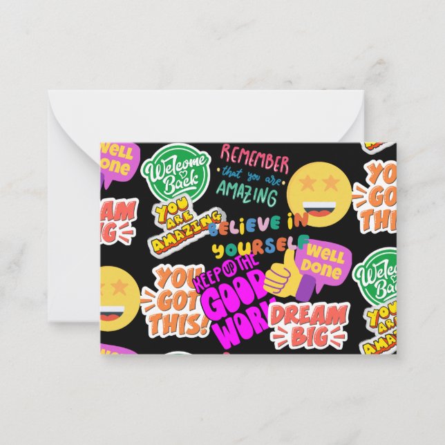 Cartão De Notas Colagem de Encorajamento Final (Frente)