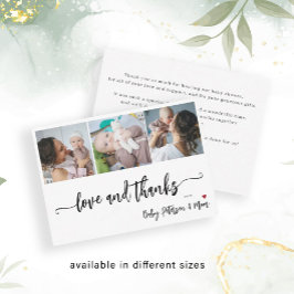 Cartão De Notas Colagem de fotos do orçamento obrigado elegante do