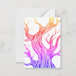 Cartão De Notas Color Spooky Abstract Tree Pen Drawing
