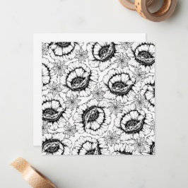 Cartão De Notas Colore As Suas Próprias Flores De Anemia