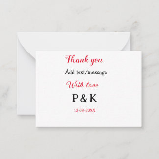 Cartão De Notas Com amor adicionar carta do nome do casal obrigado