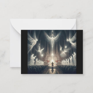 Cartão De Notas Com os anjos e os Santos