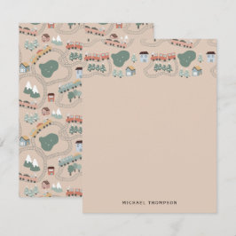 Cartão De Notas Comboios coloridos em comboios de alta velocidade