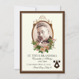Cartão De Notas Comemoração da Canonização do santo Titus Brandsma