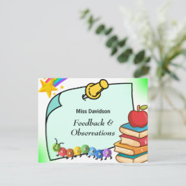 Cartão De Notas Comentário personalizável sobre feedback do profes
