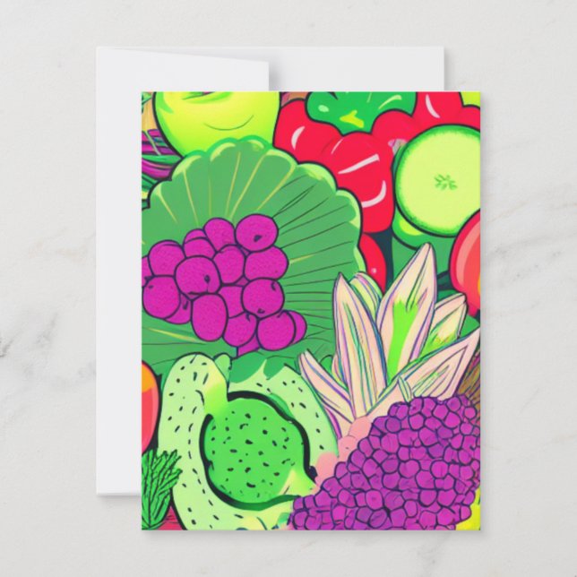 Cartão De Notas Comida como coleção de medicamentos (Frente)