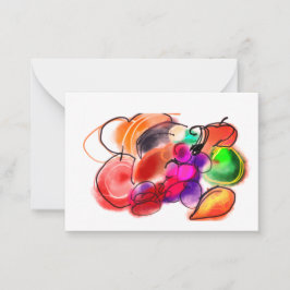 Cartão De Notas Comida do Dia de Ação de Graças