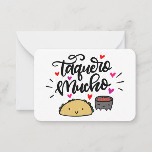 Cartão De Notas Compartimentos para presentes Taquero Mucho