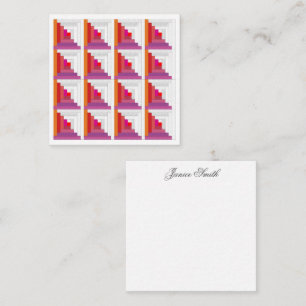 Cartão De Notas Comprimido De Cabine Vermelho, Roxo, Laranja E Bra