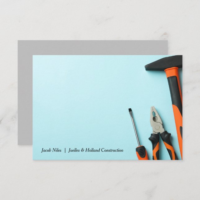 Cartão De Notas Conjunto de Ferramentas Correspondente (Frente/Verso)