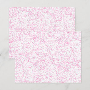 Cartão De Notas Conjunto de Pastas de Arquivo Abstratas Rosa para 