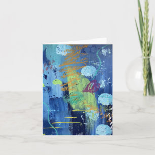 Cartão De Notas Conjuntos de Placas de Nota em Cavernas Submarinas