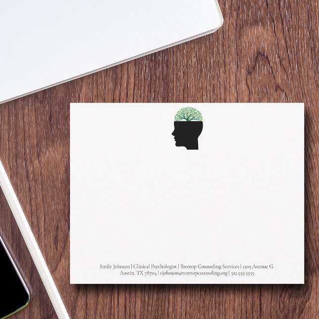 Cartão De Notas Conselheiro Personalizado Moderno da Árvore do Esc (Criador carregado)