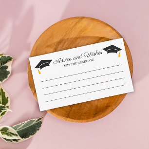 Cartão De Notas conselhos e desejos de licenciatura minimalistas e