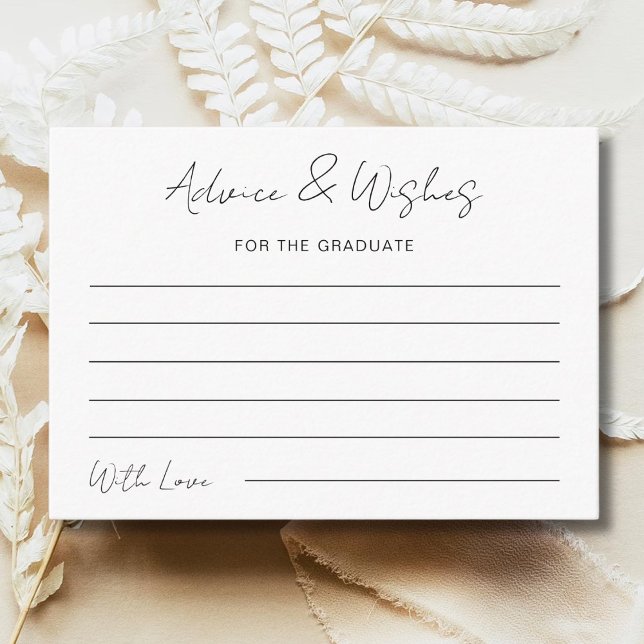 Cartão De Notas Conselhos e Desejos Para A Festa de formatura Do F (Criador carregado)