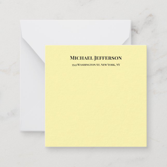 Cartão De Notas Cor do Creative Trendy Creative Cream Clássico (Frente)