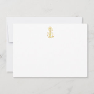 Cartão De Notas COR EDITÁVEL LS Monograma SL Monogramas