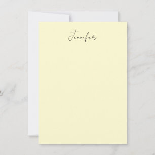 Cartão De Notas Cor elegante minimalista moderno simples nome