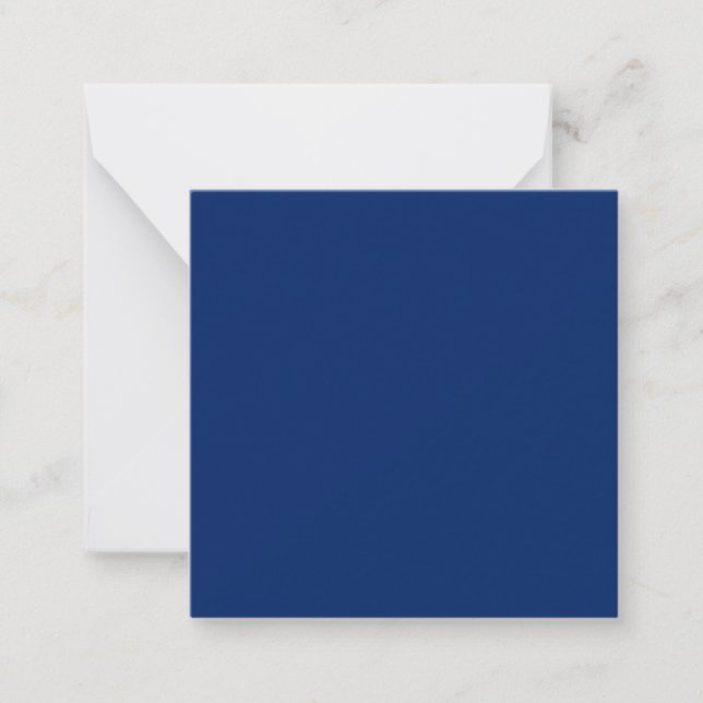 Cartão De Notas Cor Real Azul Sólido (Frente)