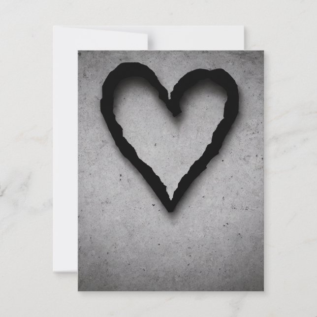 Cartão De Notas Coração à esquerda, n.o 01 (Frente)