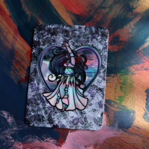Cartão De Notas Coração de Amor com Dançarino de Teal e Roxo