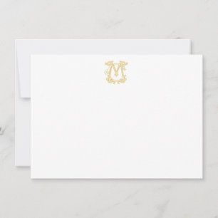 Cartão De Notas CORES EDITÁVEIS CM Monograma MC Monogramas