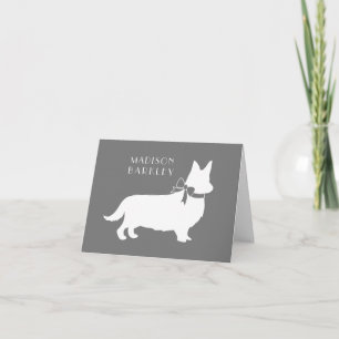 Cartão De Notas Corgi Puppy Dog Pembroke Welsh Note Card