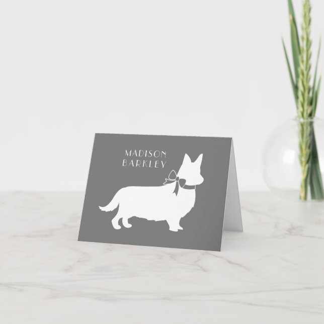 Cartão De Notas Corgi Puppy Dog Pembroke Welsh Note Card (Frente)
