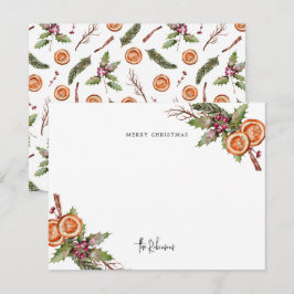 Cartão De Notas Coroa de Natal Rústica