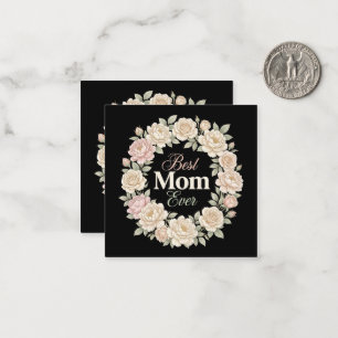 Cartão De Notas Coroa Floral Elegante Melhor Mãe do Mundo