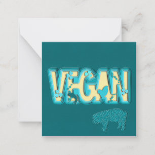Cartão De Notas Corte de papel vegetariano