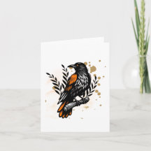 Corvo em Aquarela Branco