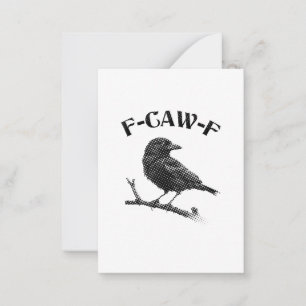 Cartão De Notas Corvo F-CAW-F Dia das Bruxas