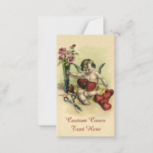 Cartão De Notas Costureira do anjo do dia dos namorados do