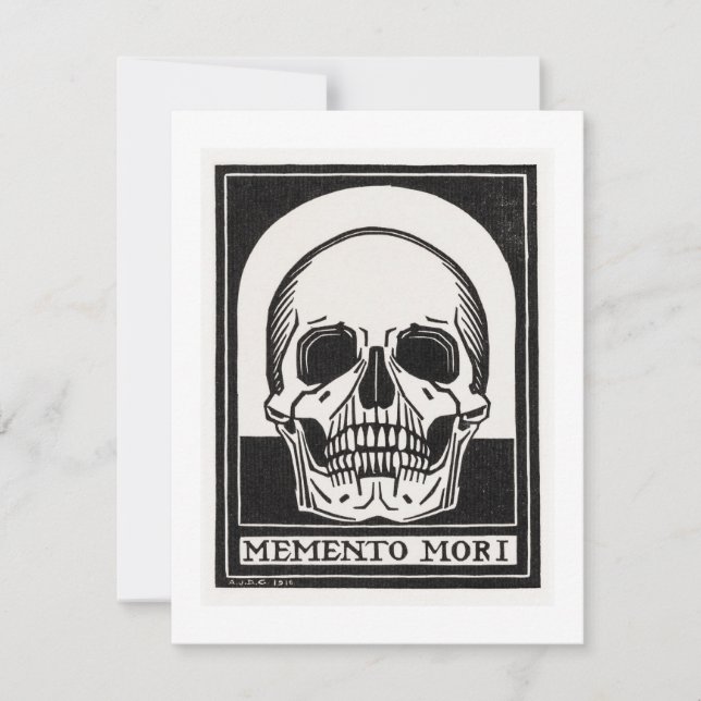 Cartão De Notas Crânio Memento Mori (Frente)