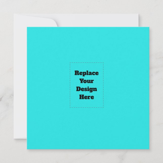 Cartão De Notas Create Your Own cyan (Frente)