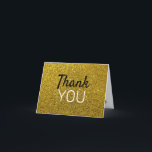 Cartão De Notas Create Your Own Golden Folded Note Card<br><div class="desc">Create your Own Gold Glitter Thank You Card. Add your own thank you text message for guests who have attended a wedding,  birthday,  anniversary or bridal shower.</div>