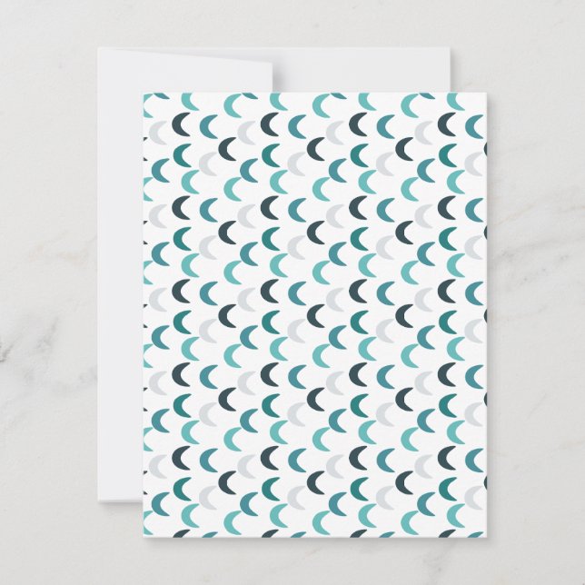 Cartão De Notas Crescentes de Agato Azul (Frente)