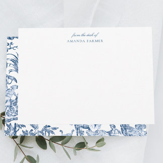 Cartão De Notas Criaturas Míticas Fantásticas Vintage Toile-Blue