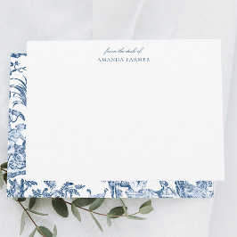 Cartão De Notas Criaturas Míticas Fantásticas Vintage Toile-Blue