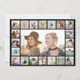 Cartão De Notas Crie seu próprio colagem de fotos 21 editável cor