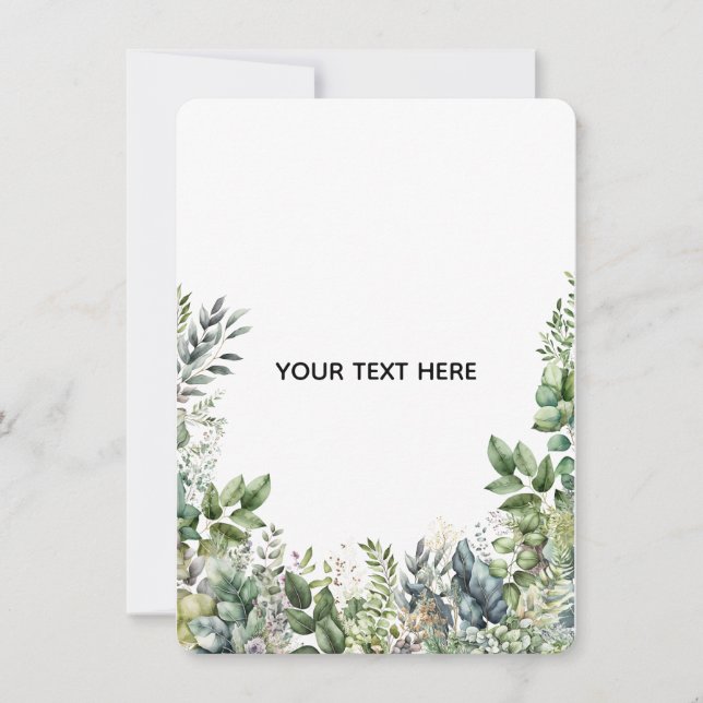 Cartão De Notas Crie Seu Próprio Design Botânico (Frente)