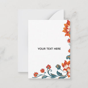 Cartão De Notas Crie Seu Próprio Floral 