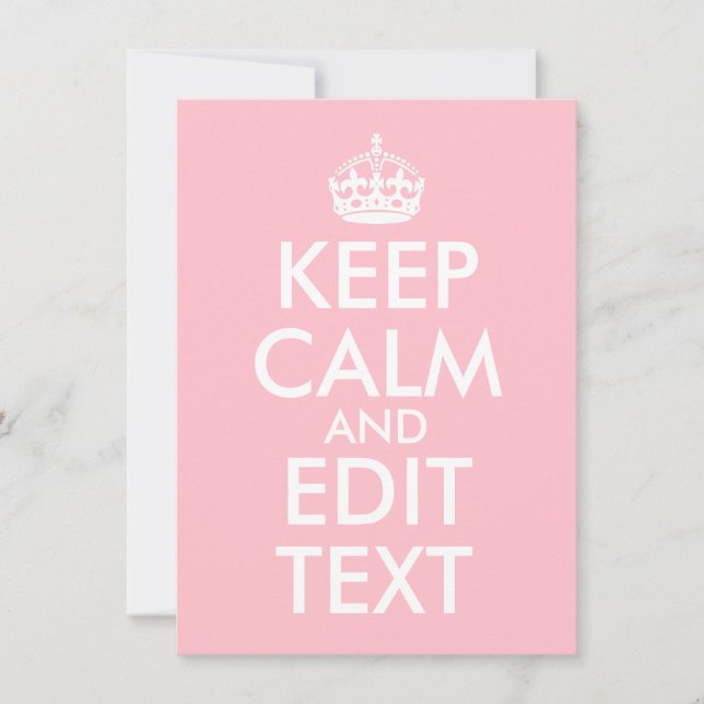 Cartão De Notas Crie seu próprio mantenha-se calmo e continue (Frente)